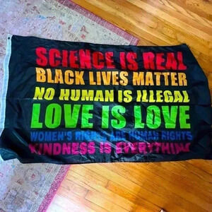 Science Is Real Flag 3x5Fts - Black Lives Matter Flags BLM With Brass Grommets